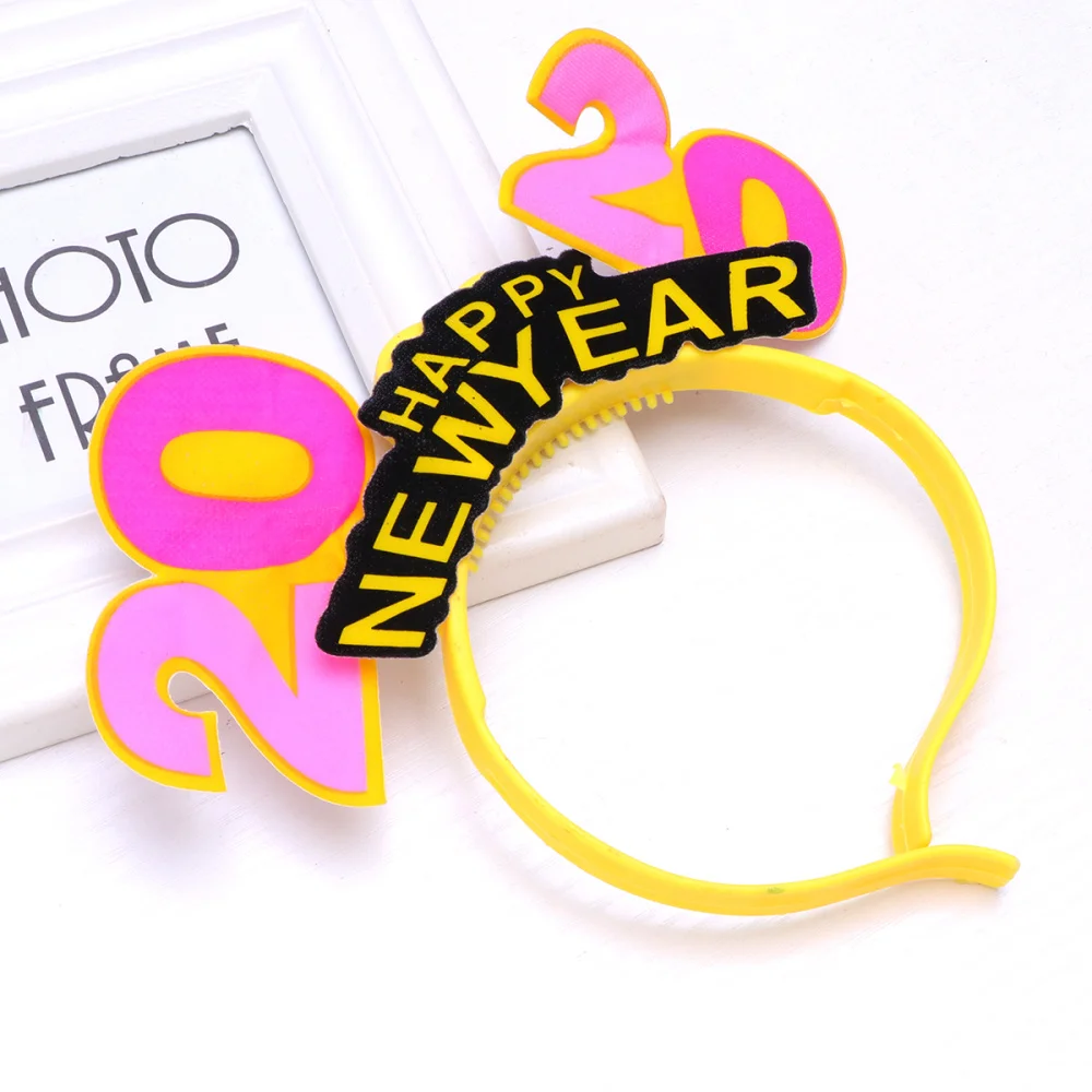 2020 HAPPY NEW YEAR Letters Headband Creative Beautiful Glowing Decor for Girls (Random Color) | Дом и сад