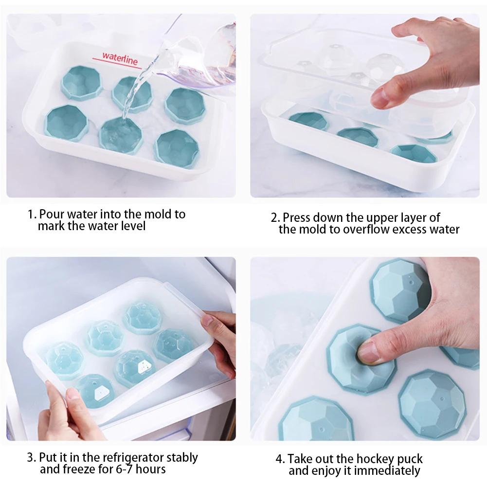 

Ice Ball Mold Ice Silicone Tray Making Tool Lid Chilled Whiskey Cocktails Homemade Ice Cube Making Tool Ice Cube Tray Ball Maker