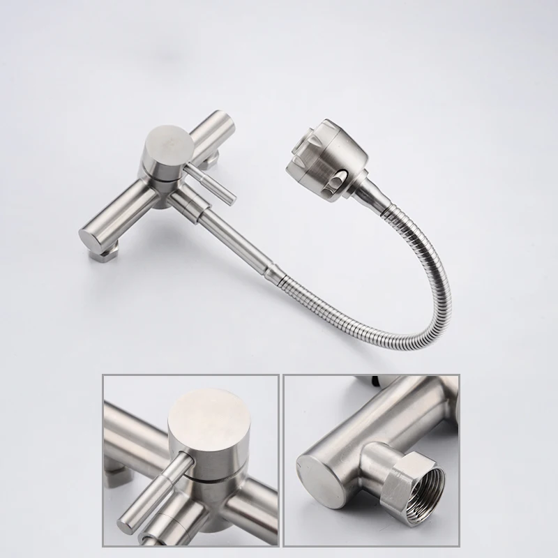 Настенный кухонный кран из нержавеющей стали смесители для кухни смеситель