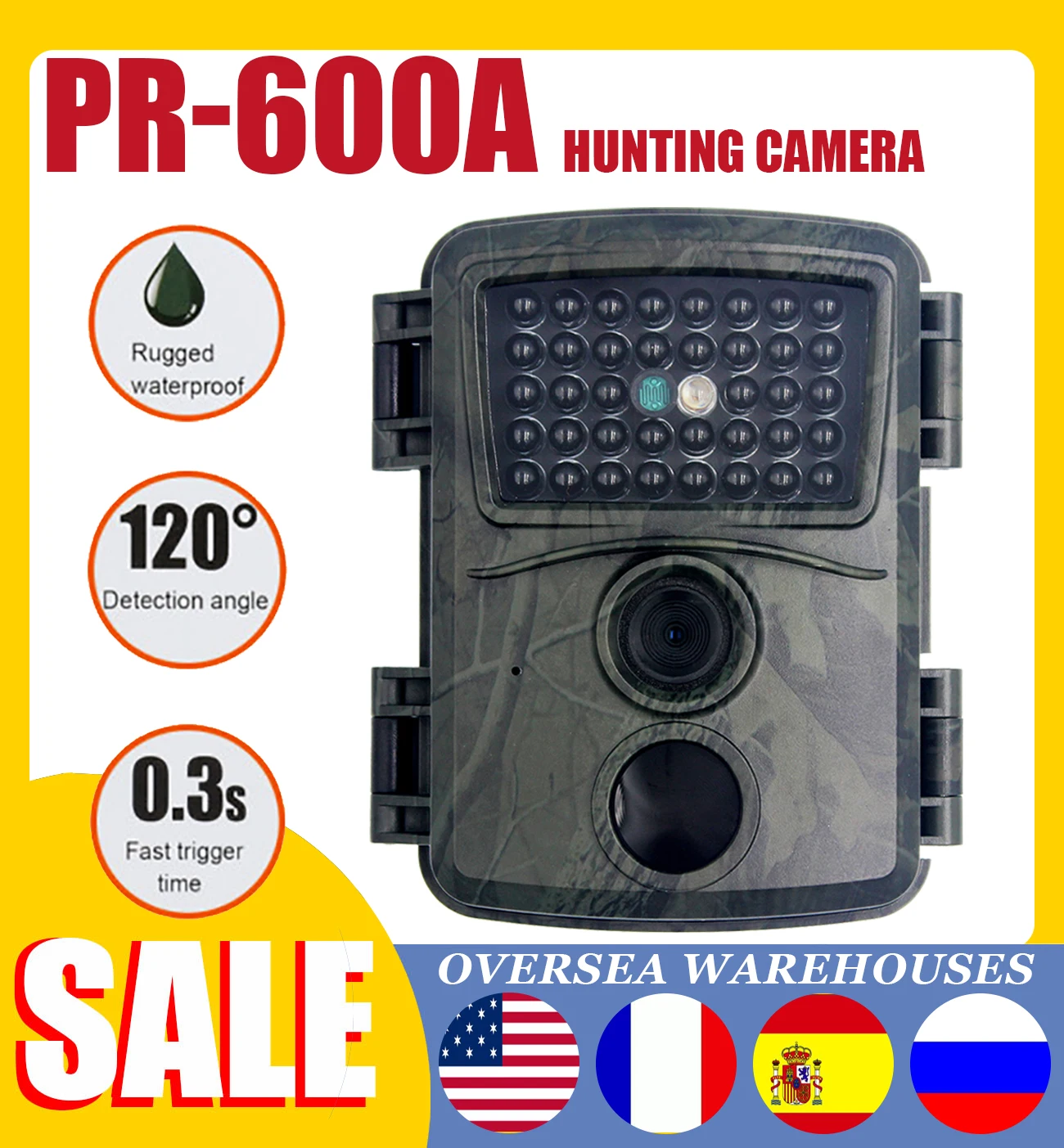 Фотоловушка PR600 камера 12 МП для охоты функция ночного видения LED тепловизор |