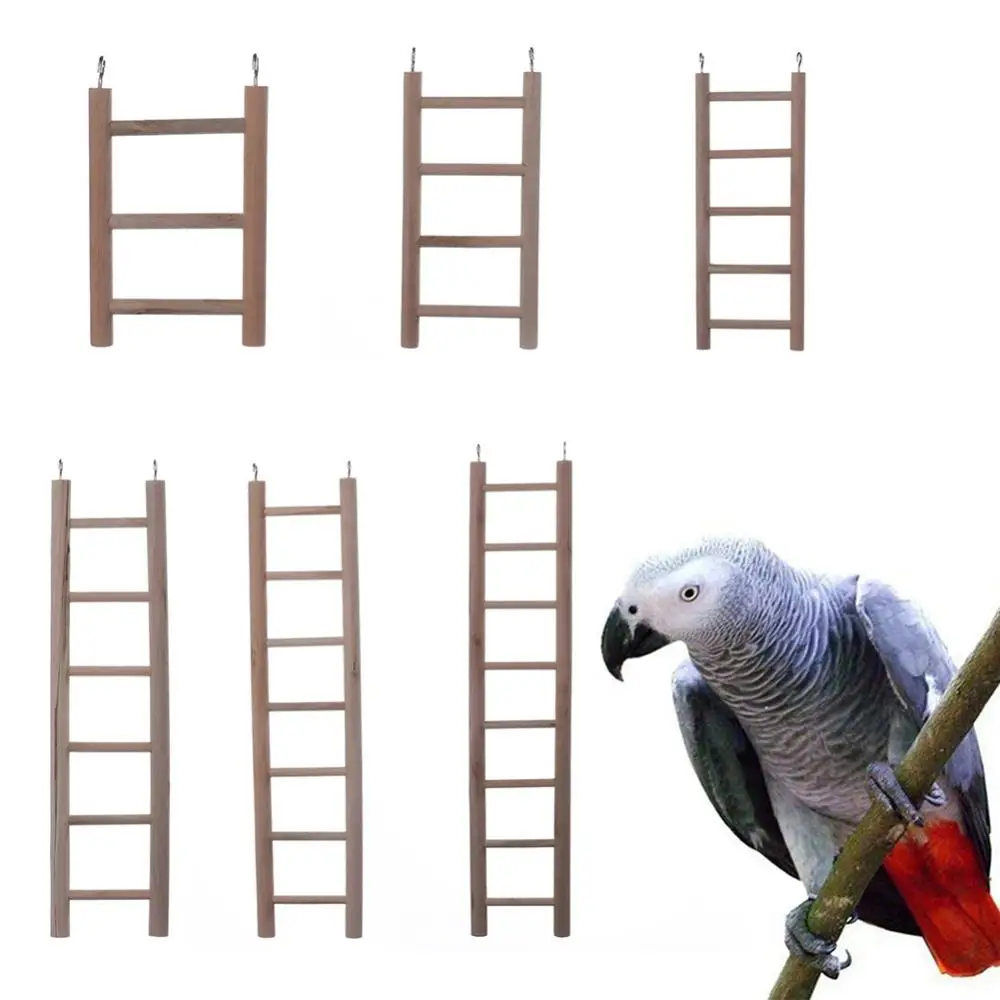 

3/4/5/6/7/8 Layer Birds Wooden Climbing Ladders Swing Stairs Cage Decor Pet Toy