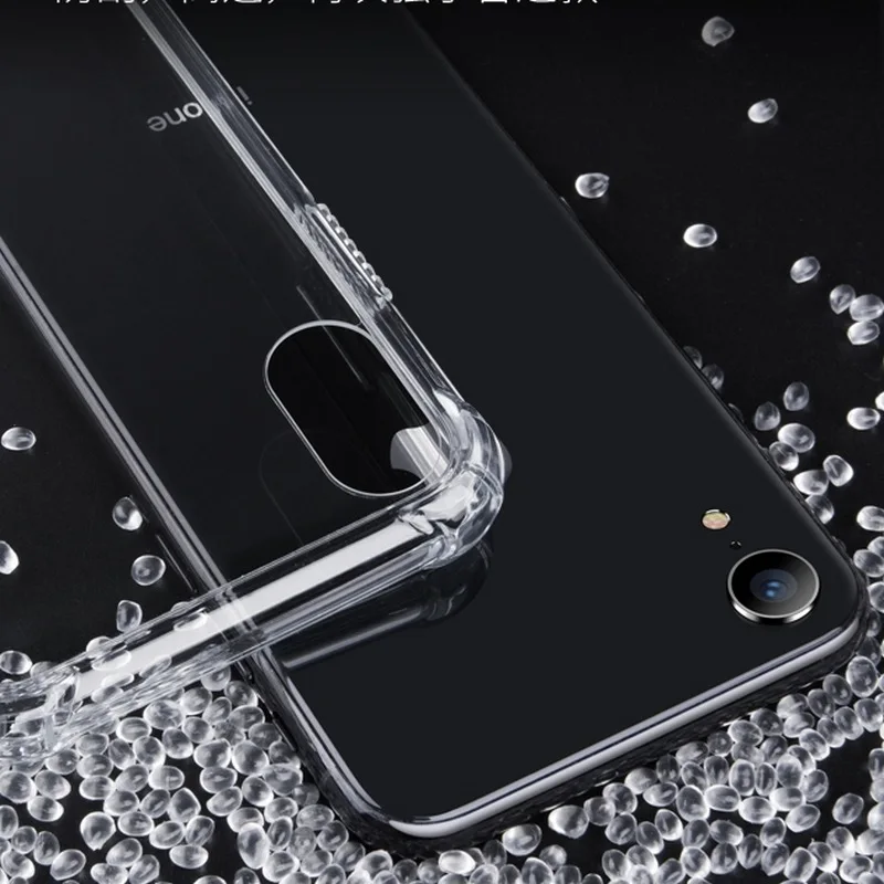Чехол для iPhone X прозрачный противоударный силиконовый мягкий чехол 7 8 6 6S XS Max XR
