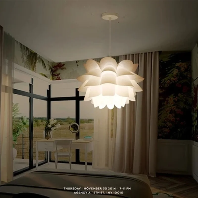 Потолочная люстра E27 в стиле лотоса для гостиной и столовой современный