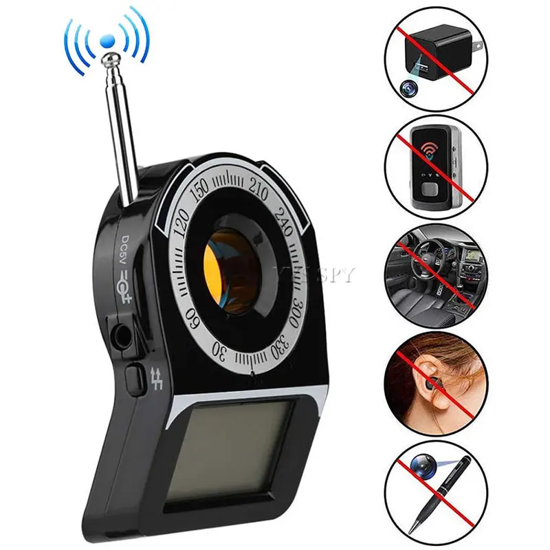 

Mini CC309 RF Signal Detector Anti Spy Camera Wifi Wireless Wired Hidden Len Scanner Eavesdropping Bug Anti Candid Camara Finder