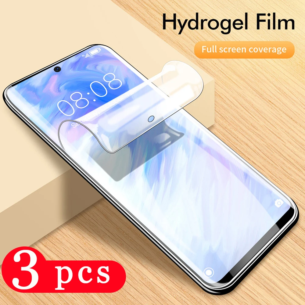 

3Pcs 100D soft full cover for samsung galaxy S7 edge S8 S9 plus S10 lite S10e S20 ultra hydrogel film screen protector Not Glass