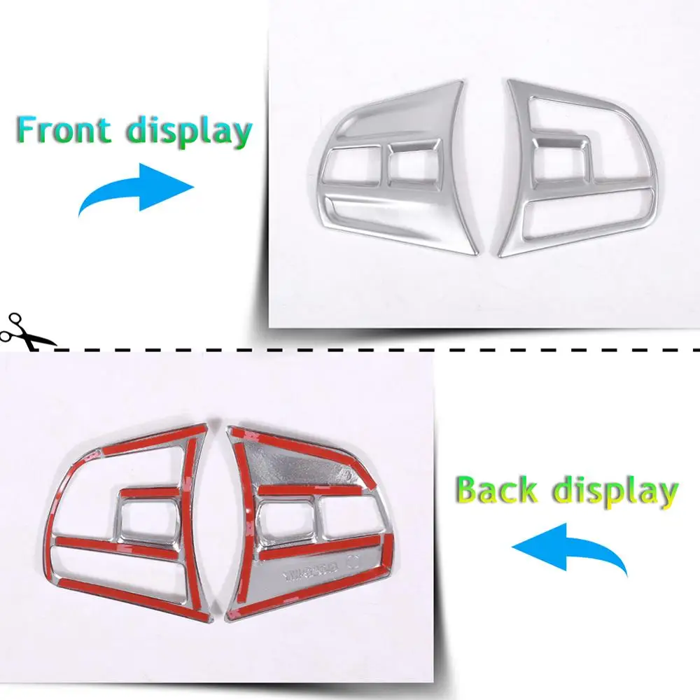 Хромированный стиль ABS пластик Автомобильный руль Кнопка рамка Накладка для BMW 3 4