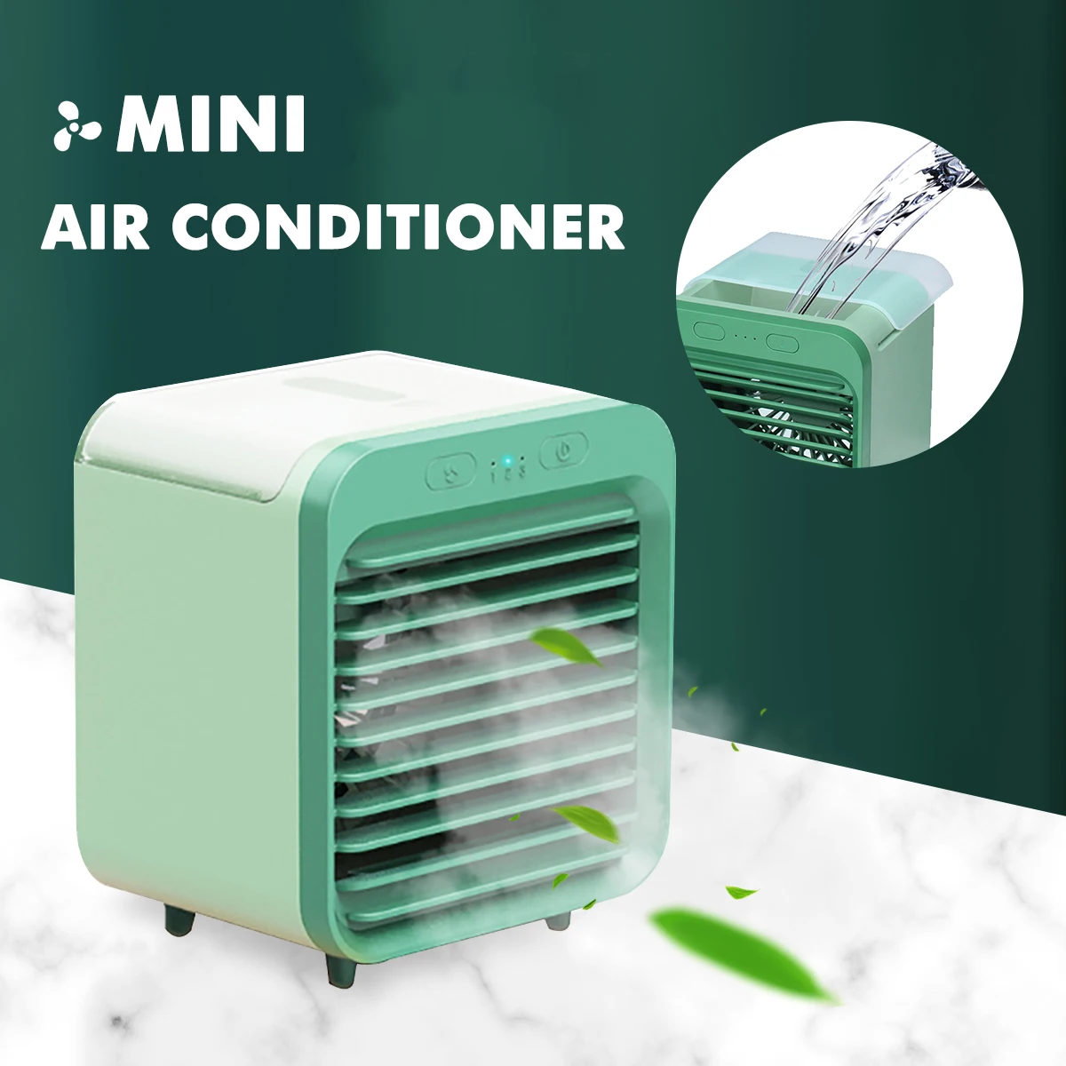 

Mini Air Conditioner Cooler Home Office Portable Humidifier Cooling Fan Air Cooler Fan Mini Desktop Air Conditioner 2020 2500MAH