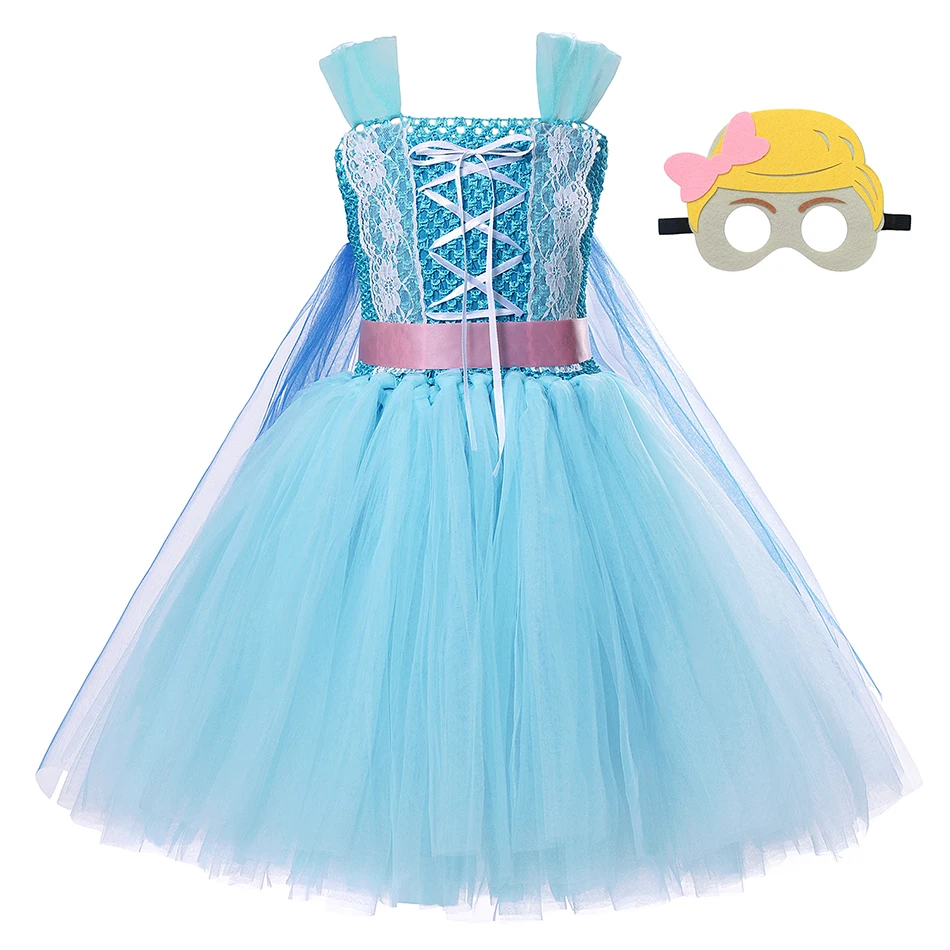 2 4 6 8 10 12 Years Story of Toys Summer Off Shoulder Tutu Dress for Girls Woody Buzz Jessie Forky Bo Peep Party Kid Tulle Frock | Детская