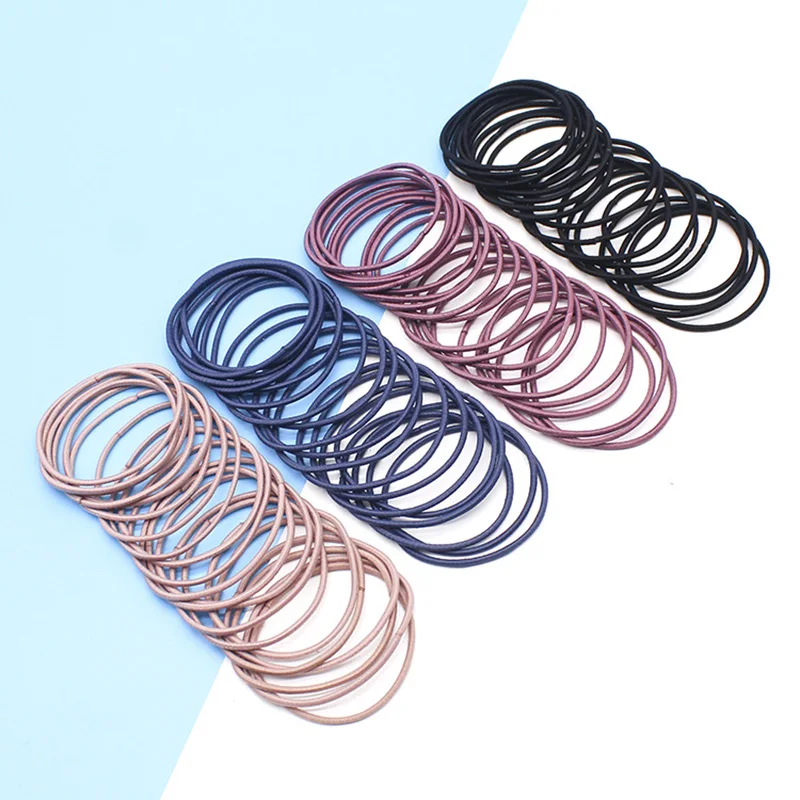 100 шт./кор. разноцветная эластичная резинка для волос кольцо родителей и детей