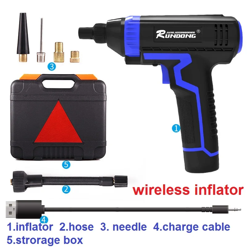Автомобильный насос для шин светодиодный умный компрессор беспроводной