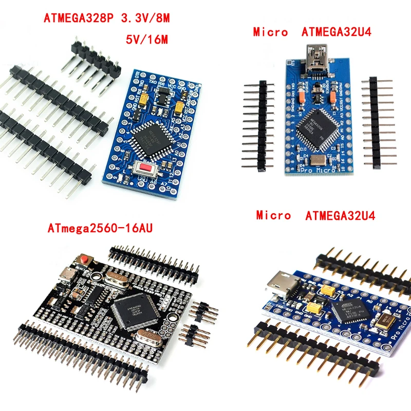 Макетная плата Pro Mini ATmega328 ATmega168 Micro ATmega32U4 Mega2560 CH340G 5 в 16 МГц для Arduino с контактным