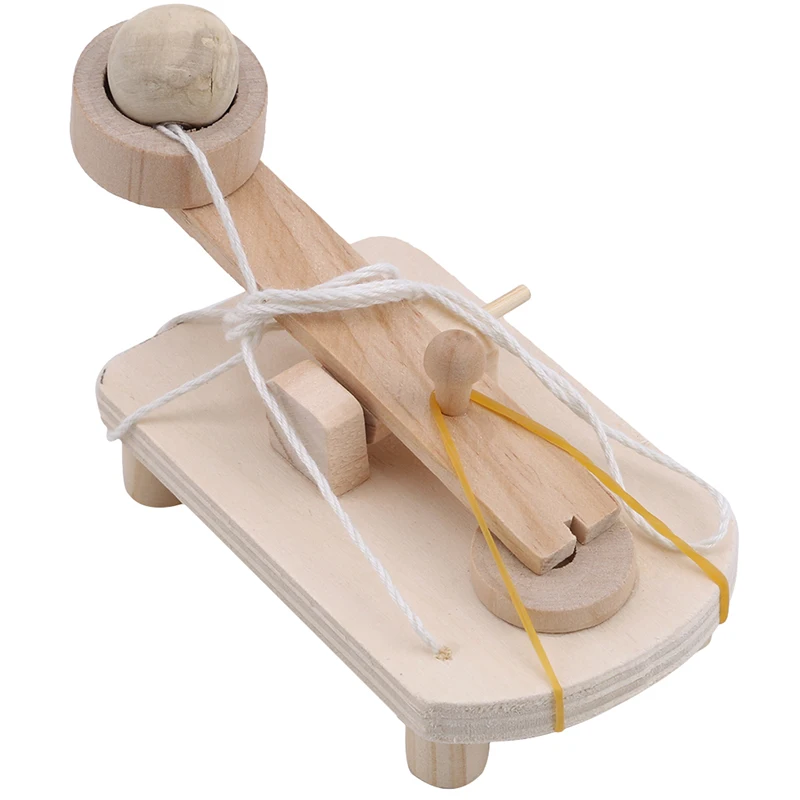 

Wooden Catapult Model Kit DIY Trebuchet Educational Science Assembly Building Blocks Toys For Children Physics Experiment Games