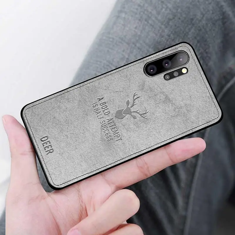 Мягкий ТПУ тканевый чехол с оленем для телефона Samsung Galaxy Note 10 Pro A70 A50 A30 A20 M30 M20 S10E S10