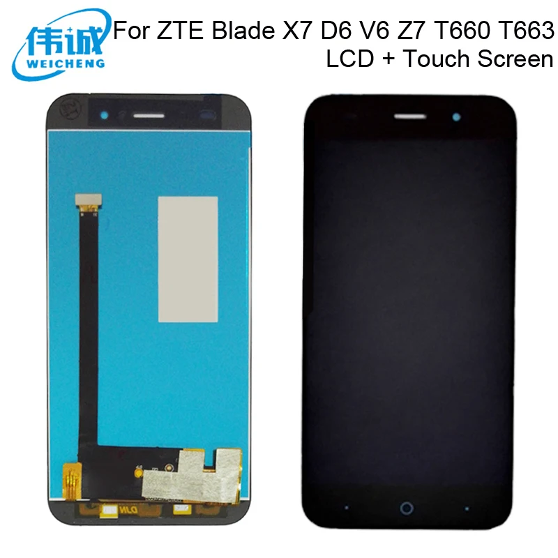 ЖК дисплей для ZTE Blade X7 D6 V6 Z7 сенсорный экран дигитайзер запчасти телефона T660 T663