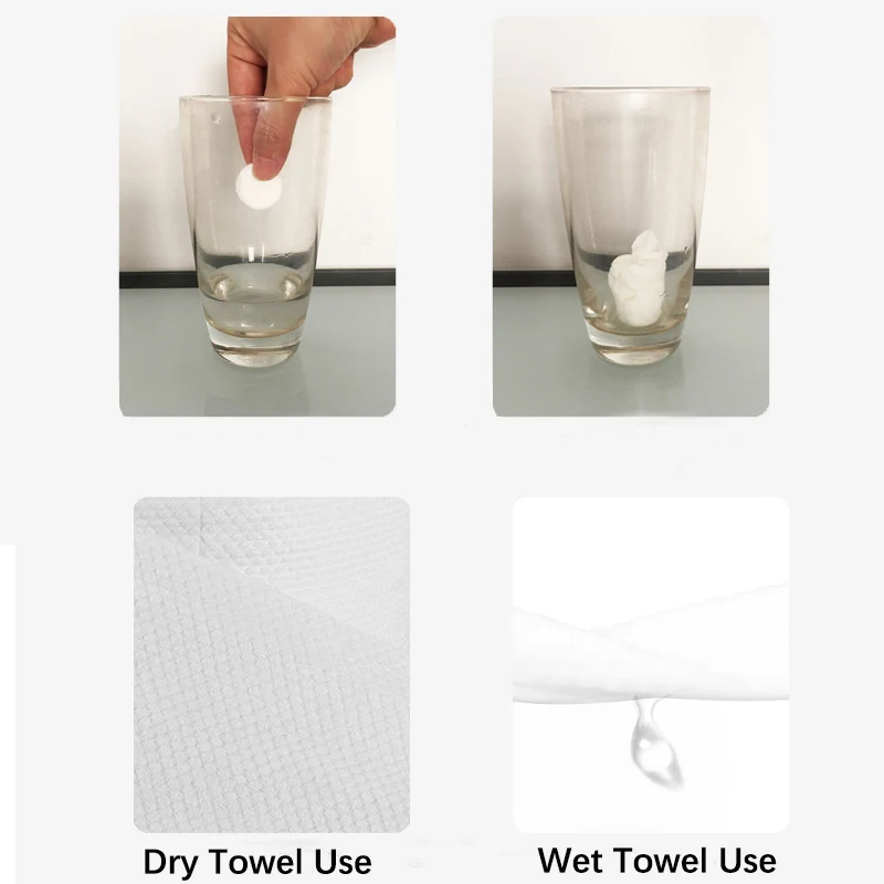 Одноразовое сжатое полотенце 20 шт./лот хлопковое волшебное для путешествий