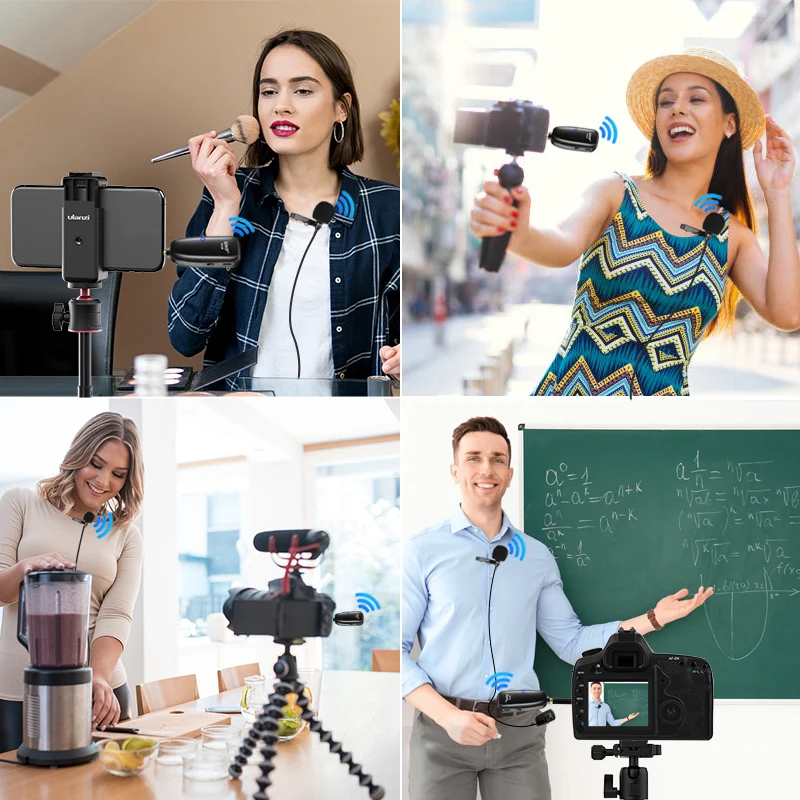 

UHF Wireless Microphone Lavalier Lapel Microphone Interview Microphone for iPhone Android Phone iPad DSLR PC Laptop Youtube Live