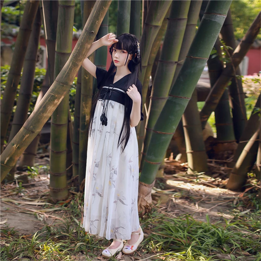 Новая мода китайский стиль женские летние Hanfu Фея элегантные танцевальные