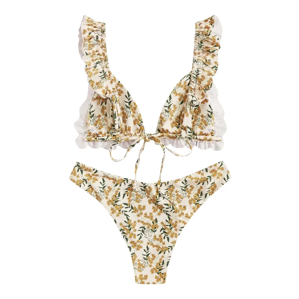 Для женщин летнее Цветочная расцветка для офиса сексуальное нижнее белье с