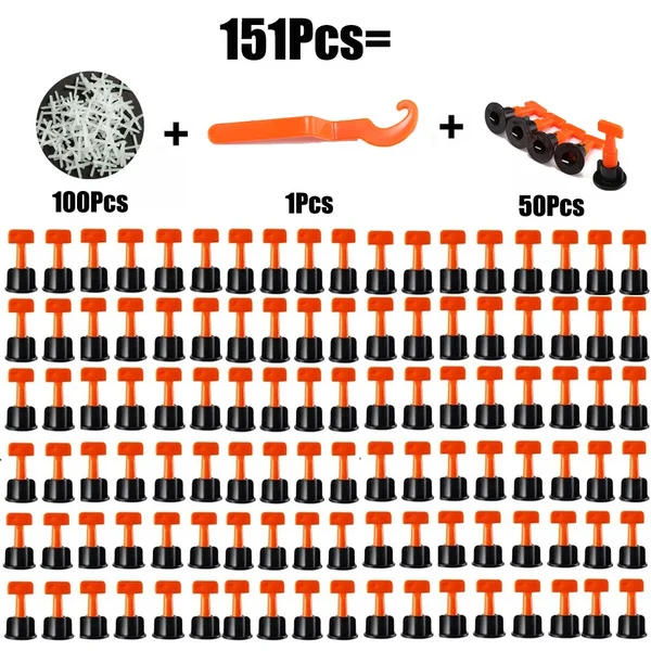 

151Pcs Level Wedges Tile Spacers For Flooring Wall Tile Spacer Carrelage Tile Leveling System Leveler Locator Spacers Plier