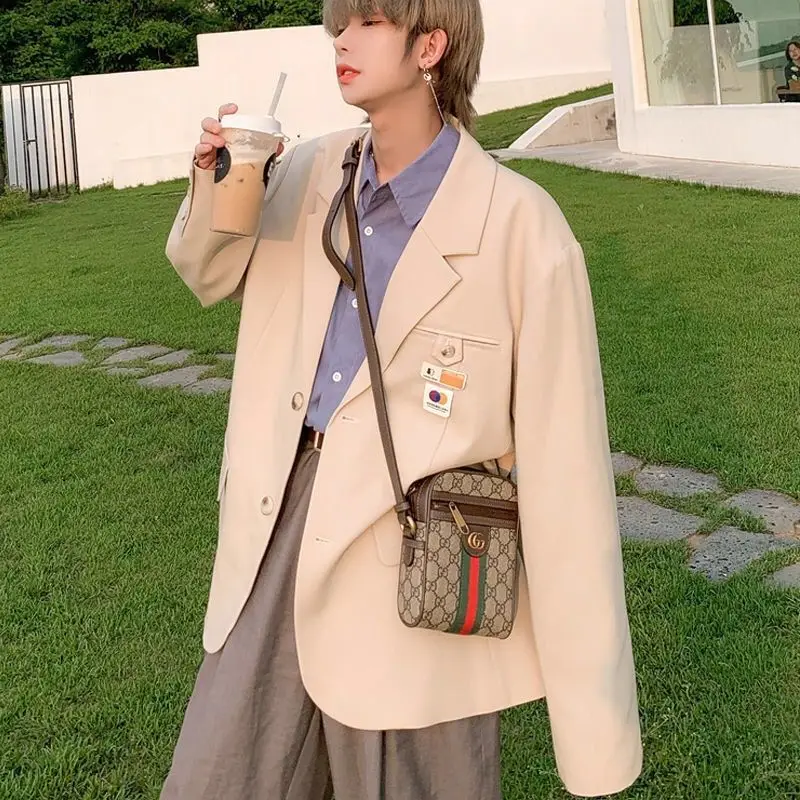 

Casual suit coat men's loose autumn winter Korean fashion handsome men's suit autumn fried Street yuppie DK small suit