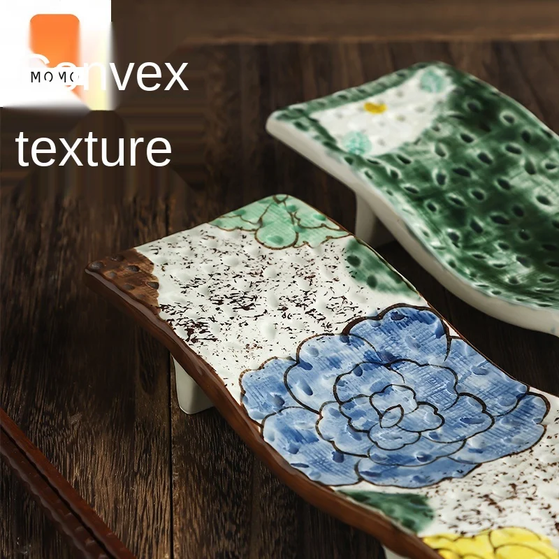 

Special Japanese Style Hand-Painted Sushi Plate Dim Sum Plate Rectangular Plate Sashimi Plate Japan Restaurant Tableware