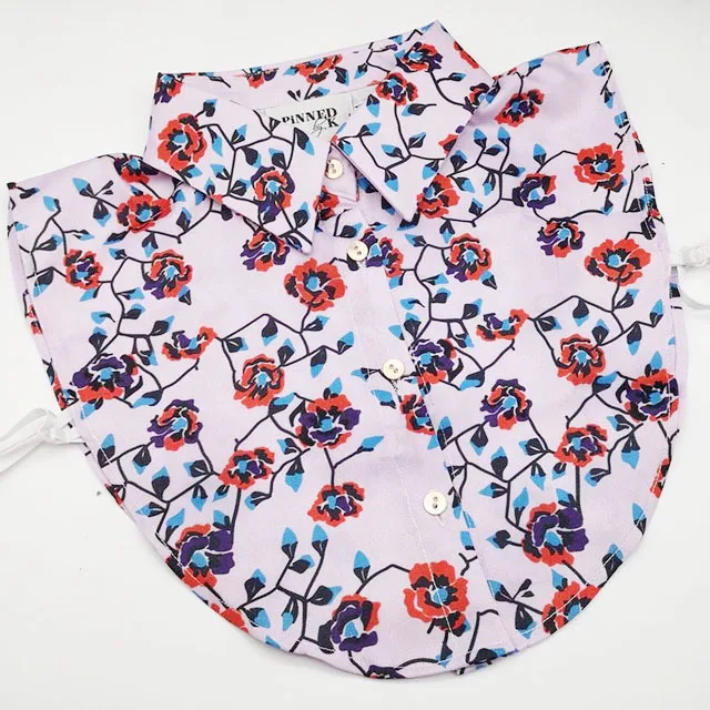 Леопардовый съемный воротник Женская накладная Цветочная майка с принтом блузка