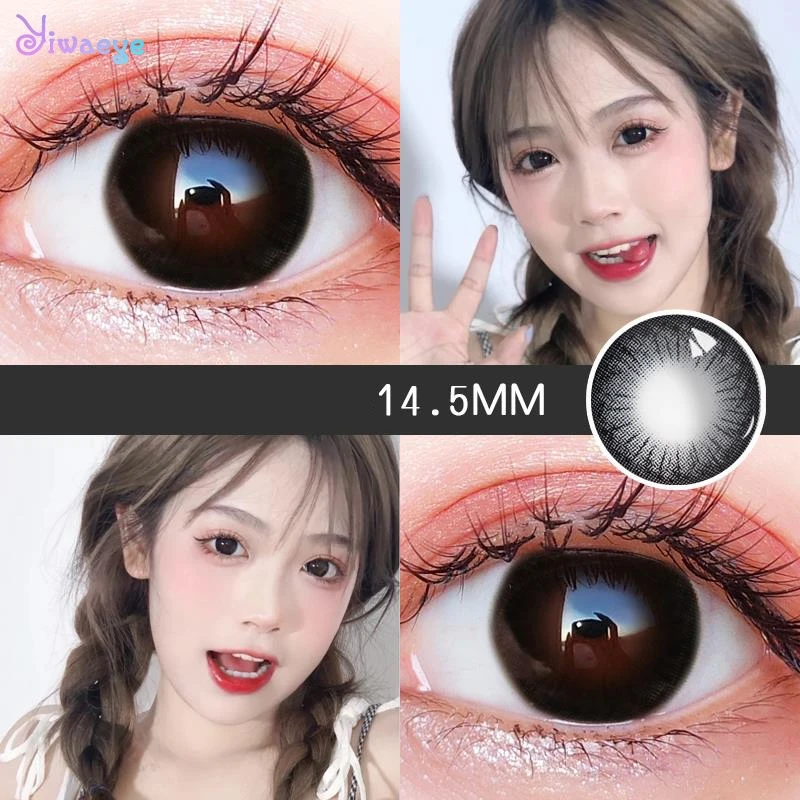 Черный Цветной контактные линзы для большие глаза Красота ученик Косметика