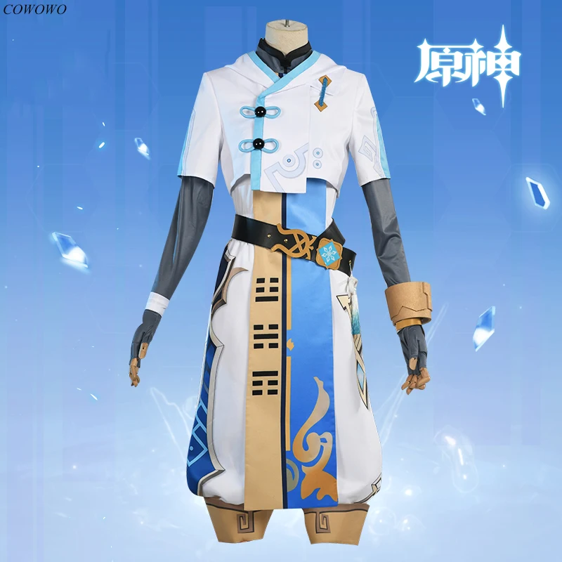 Anime! Genshin Impact Chongyun Game Suit Handsome Uniform Cosplay Costume Halloween Carnival Party Outfit For Unisex 2020 NEW