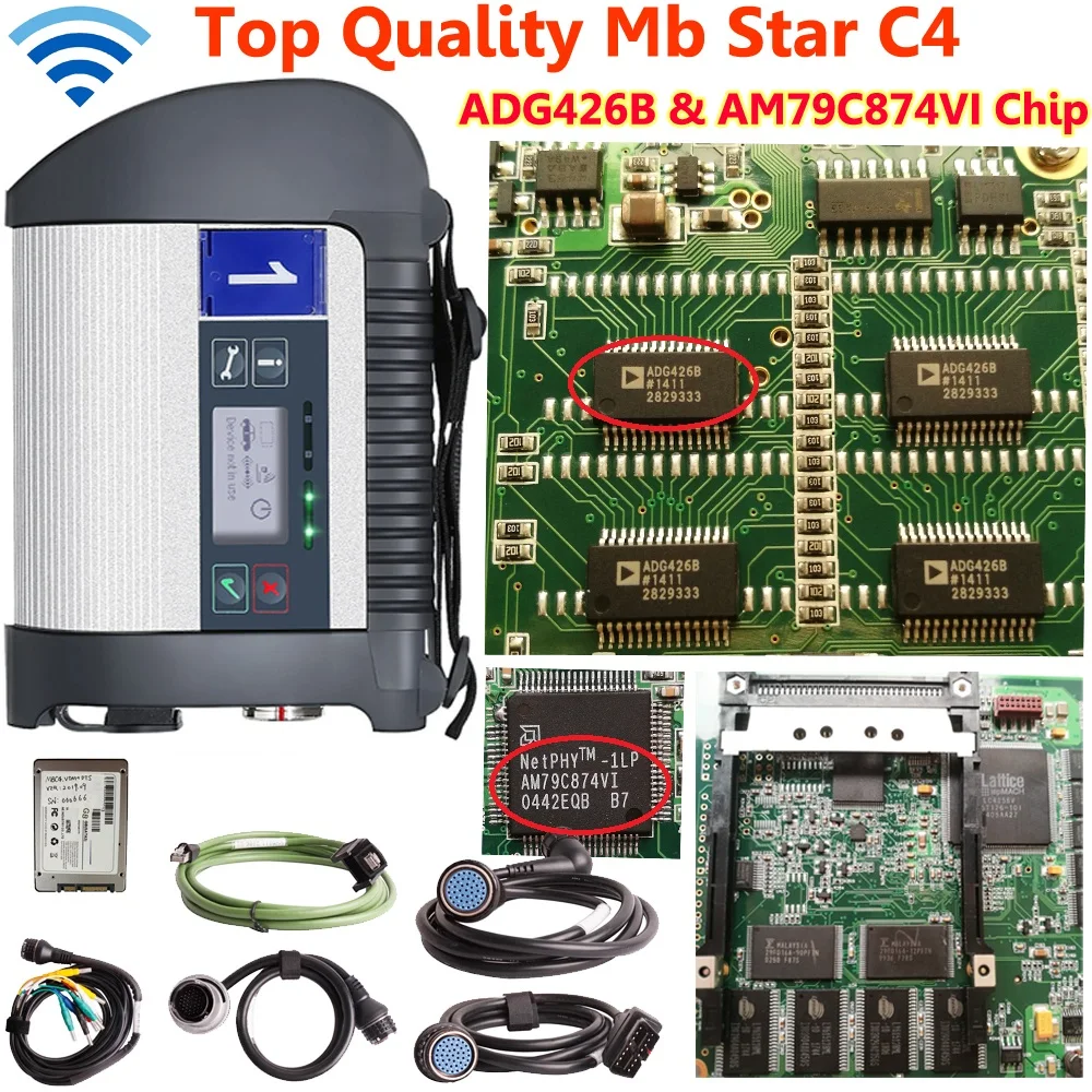 Высочайшее Качество mb star c4 SD Подключение c4 с новейшим программным обеспечением V2019.09 включает vediamo 05,01+ DTS диагностический сканер для автомобилей