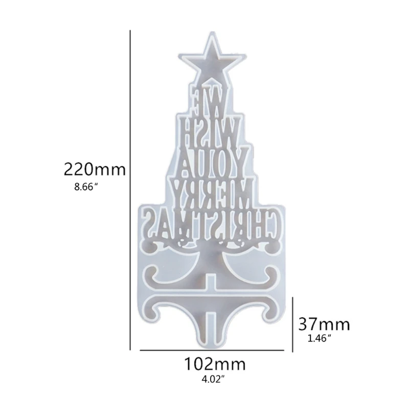 

Christmas Tree Ornaments Epoxy Resin Mold Merry Christmas Home Decor Art Mould