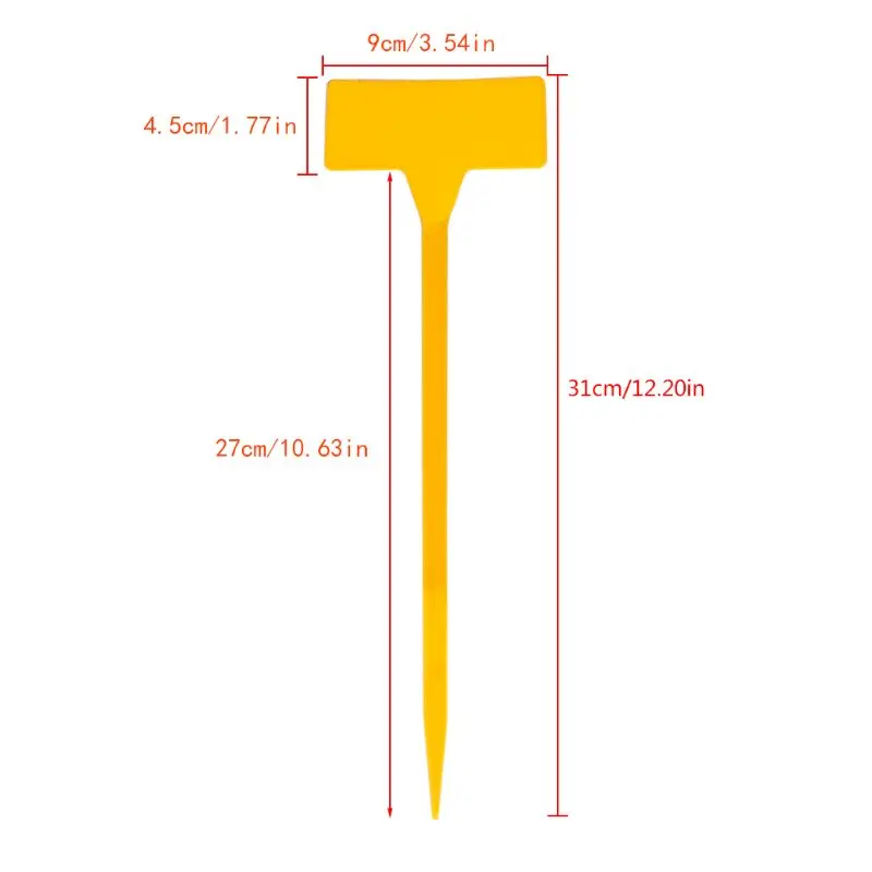 

D57A 5Pcs Plastic T-Type Upturned Plant Labels Tags Marker Seedl Nursery Garden Stick