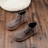 mori retro high help big head doll shoes muffin thick soled short boots college wind womens casual ankle boots martin boots