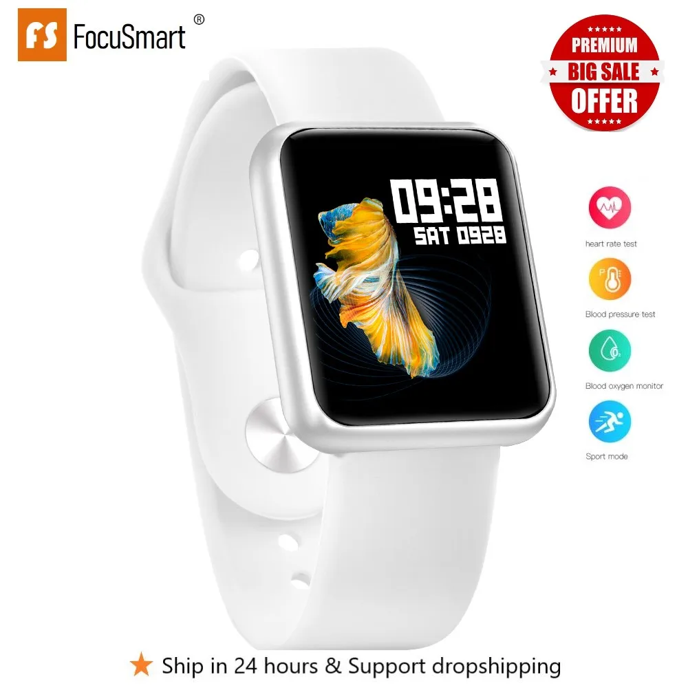 Мужские и женские Смарт часы Focusmart водонепроницаемый фитнес трекер IP68 с