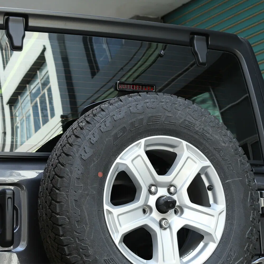 Rear High Mounted Brake Stop Lamp Light Cover Trim Fit 18 for Jeep Wrangler JL | Hoods