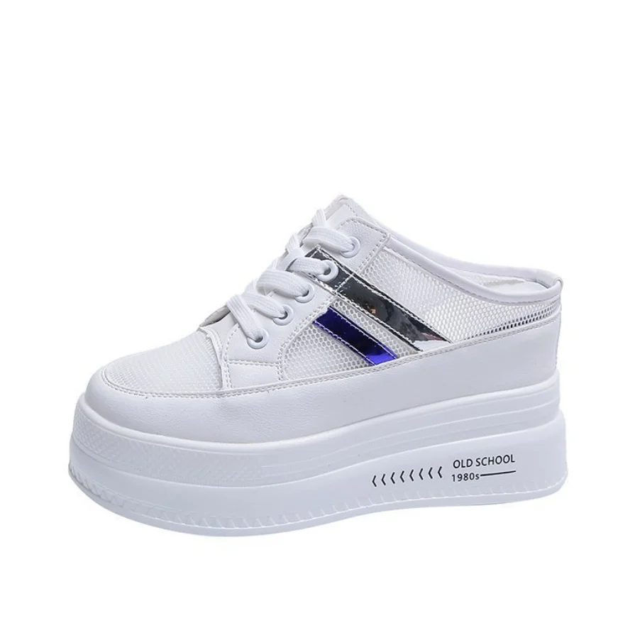 Brand Design Women Platform Slipper Fashion Sandals Shoes Round Toe Slip On Mules Heel Casual Slides Ladies Sandali Chaussure