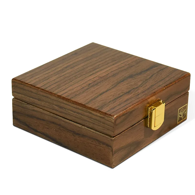 Walnut wooden jewelry box jewelry storage box small exquisite high-end jewelry hanging necklace earrings ring box