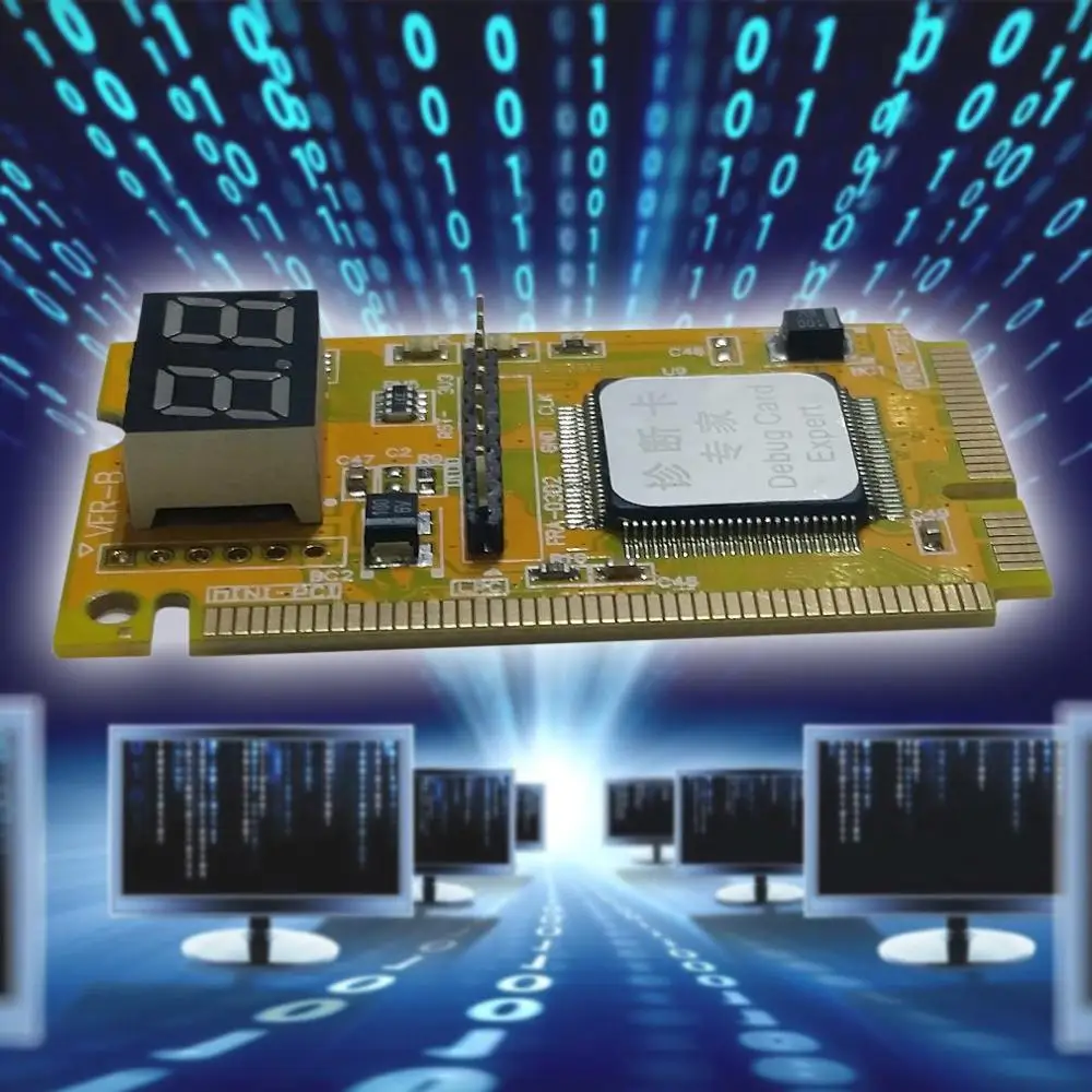 Пластик/металл 5x3x1 см высокая стабильность 3 в 1 Мини PCI E LPC анализатор ПК тестер