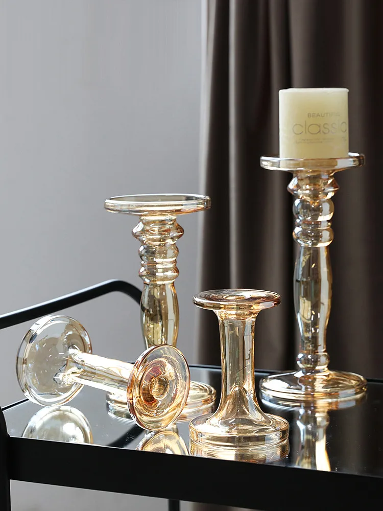 Стекло подсвечник украшения бытовые лампы Ретро Свеча светильник лампа для