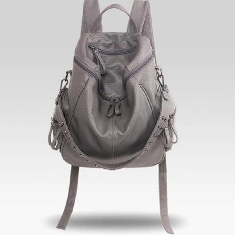 Женский рюкзак кошелек 3 способа из искусственной кожи с заклепками женский