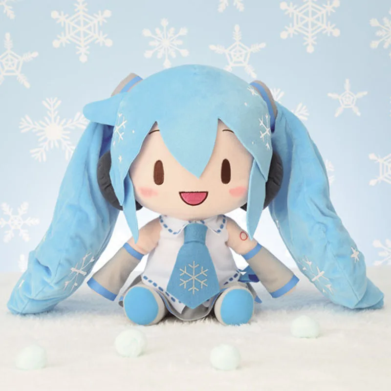 Плюшевая игрушечная кукла Snow Miku большой плюшевый подарок на Рождество 32 см |