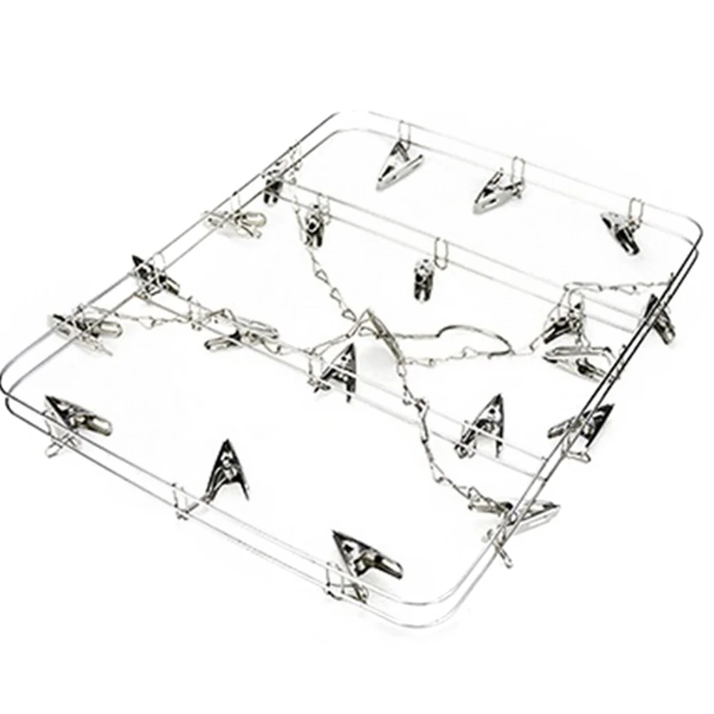 

Stainless Steel 20 Clips Folding Underwear Hanging Bra Sock Laundry Hanger Drying Clothes Rack Dryer
