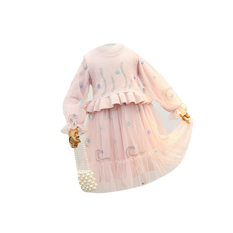 Платье для девочек костюмы модели осень 2020 новая детская юбка в западном стиле