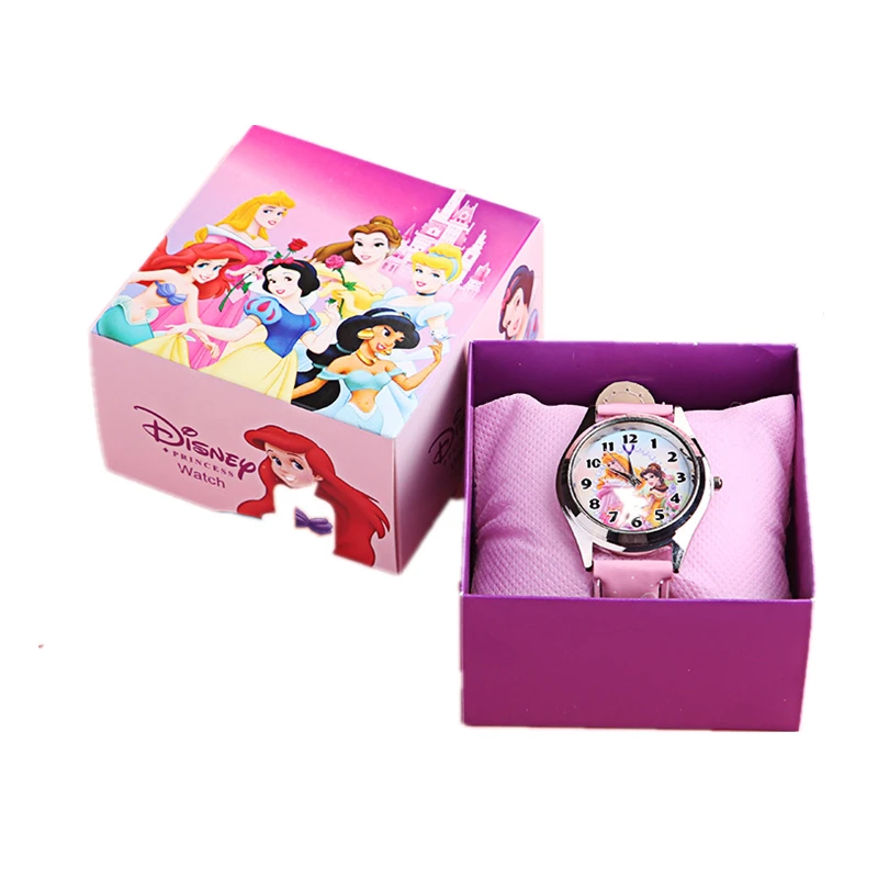 Disney Mickey Children's Watch boy's and girl's Cartoon Gift with Box Toy Exquisite quartz watch birthday Party Gifts | Игрушки и