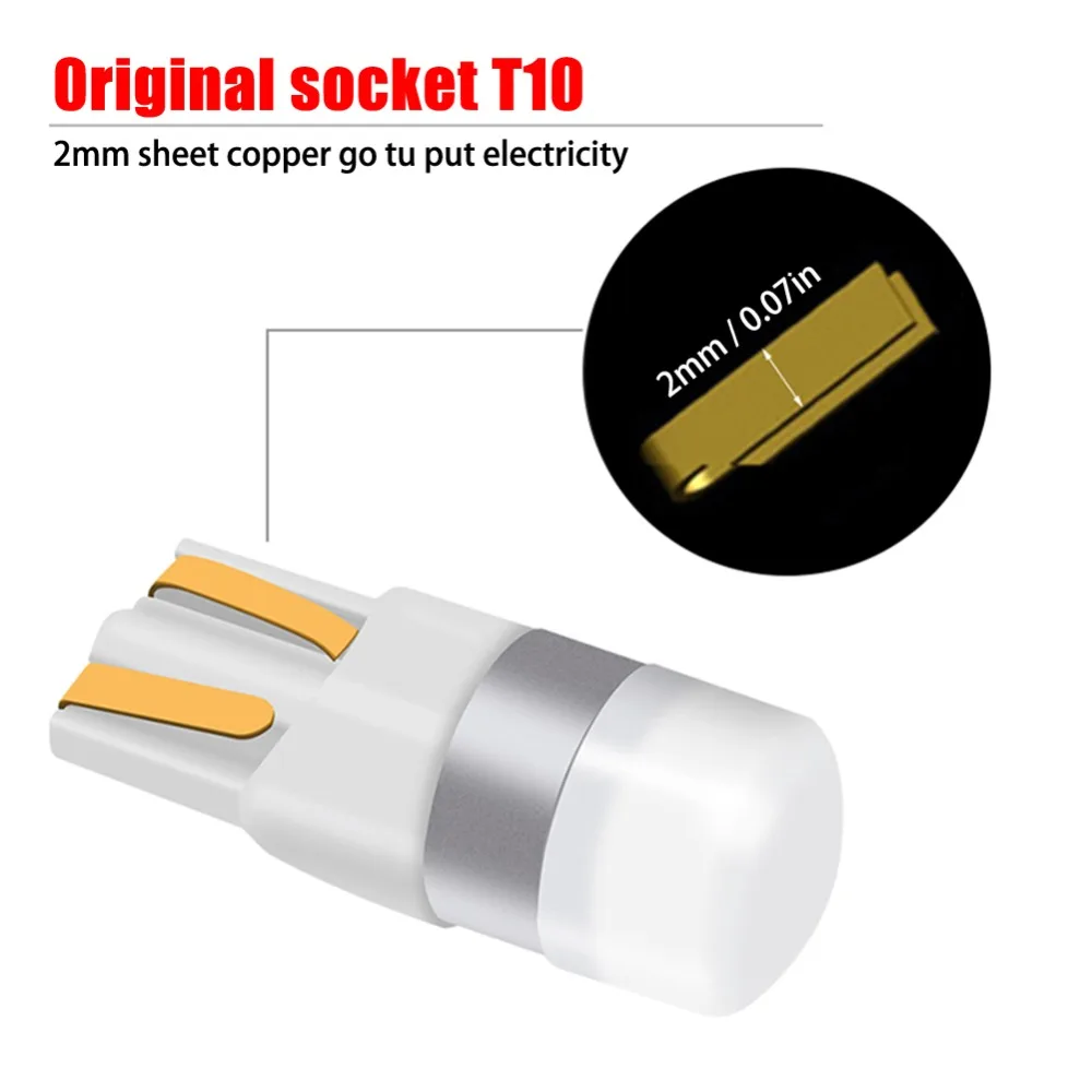 10 шт. автомобиль T10 светодиодный Canbus 3030 SMD T10 W5W светодиодный лампы 6000K чистый белый авто автомобиль купол двери лампа для чтения настольная лампа 12V автомобильный Стайлинг
