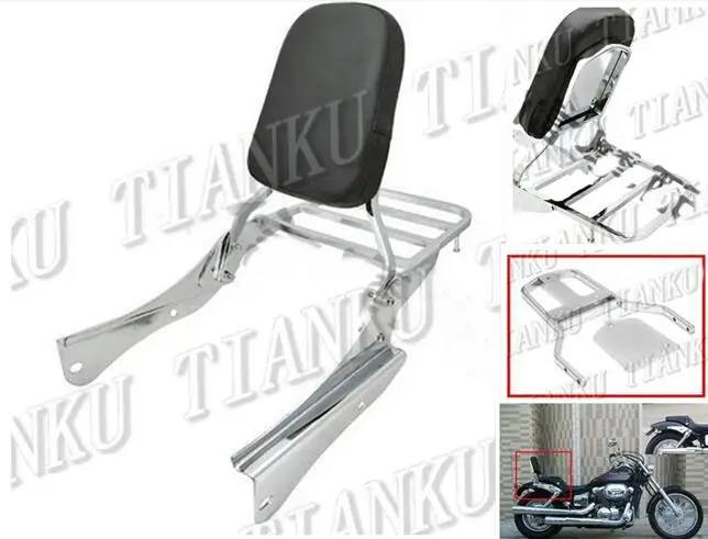 Хромированная спинка высокого качества багажная стойка для Honda Shadow Spirit Черная