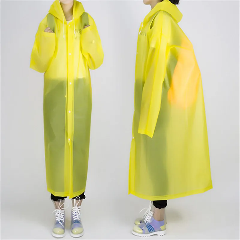 

Raincoat women Waterproof Transparent Thickened Men Rain Coat Outdoor Camping Travel Hoodie Ponchos Rainwear Suit for 145-190cm
