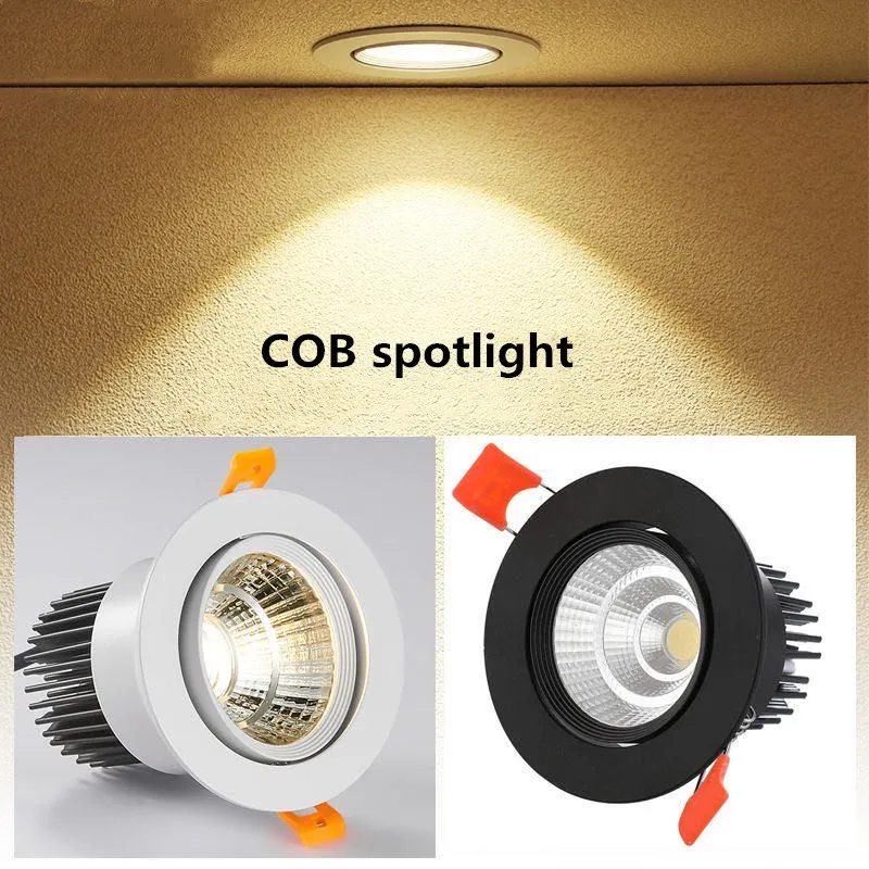 Светодиодный светильник с регулируемой яркостью 3 Вт 5 7 12 15 20 30 40 cob Led spot 220 В/110 В