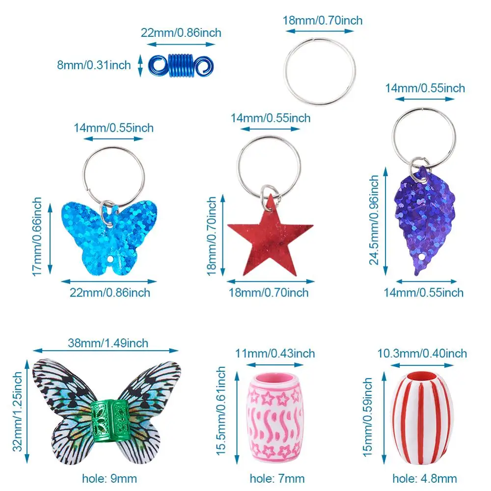 Набор аксессуаров для волос сделай сам комплект из бусин катушки манжет бабочки