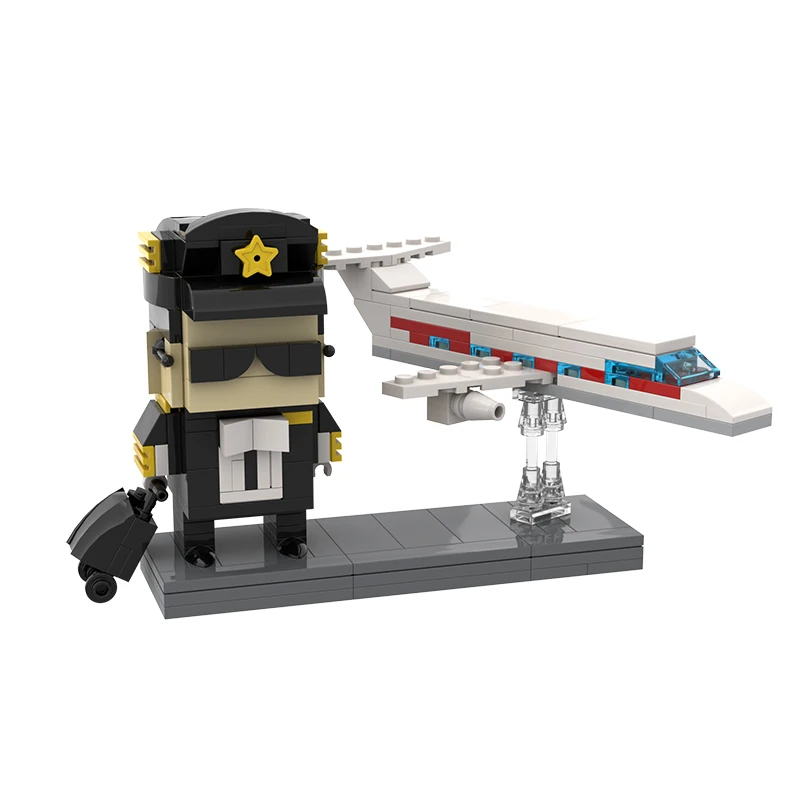 

2019 new arrive diy MOC China Captain Building Block Model brickheadz Building Block Toy for children gifts