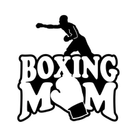12 312 9cm boxing mom silhouette decor car stickers vinyl accessories high quality decals